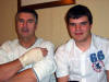 me, with arm in plaster, and Richard Homer