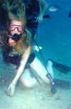 Abigail in the clear waters of Burmuda