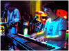 Ali on keyboard, playing for 'the ten colour accord' on 8 Oct 05