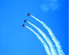 part of the flying display put on for the ship, by the Jordanian airforce's Aerobatic Team