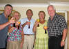 opening the champagne for Lynton's 65th birthday