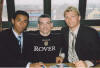 taken on 12th April 2004 when Villa played Chelsea - Villa won 3 - 2 . With James are Nobby Solano and Marcus Allback
