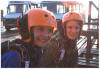 Abigail [right] just about to take her first ever parachute jump 30/1/05