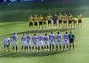 both teams in a 'minutes appluase' before the game - 1 March 08