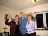 another 'stunning' victory @ trivial pursuit. Lynne demonstrates here alternative 'victory' sign ...