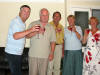 at Joy's 5th July 08 - a champagne toast with a hint of Plymout Sloe Gin .... nice!! 