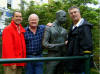 Ian & Lynton, and me shaking hands with Elgar - Malvern town centre, Saturday 14th Oct 06