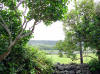 the view from the cottage garden of the hills behind us